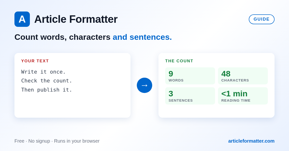 How to Count Words, Characters, and Sentences in Text