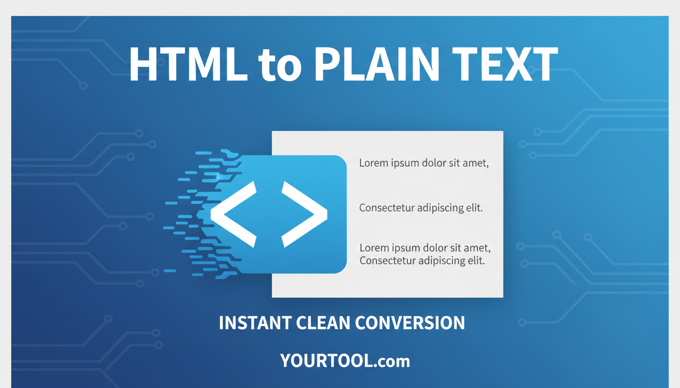 HTML to Plain Text Converter - Free Online Tool
