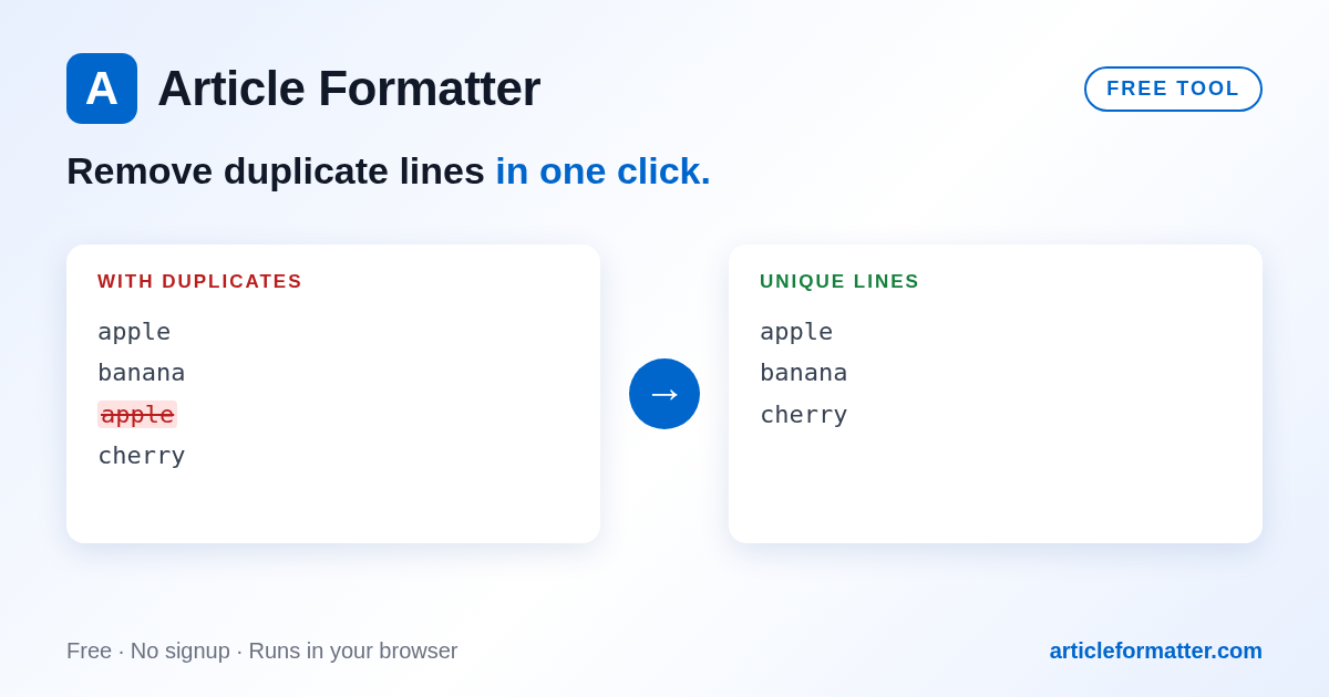 How to Remove Duplicate Lines from Text, CSV, and Log Files